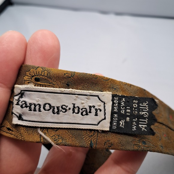 Vintage 50s Set of 2 Necktie Silk Famous Barr USA Mid Century Blanford Rep VTG - Picture 5 of 13